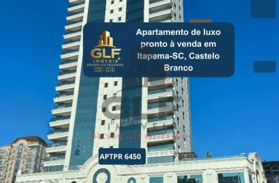 Apartamento de luxo pronto à venda em itapema-sc, castelo branco: 4 quartos, 4 suítes, 5 banheiros, 3 vagas de garagem, 183,15 m².