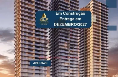 Apto em construção em itajaí, com 121,22m² área privativa sendo 3 suítes, 2 vagas de garagem, área de lazer completa