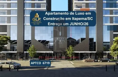 Imperdível apartamento de luxo em cosntrução à venda em itapema-sc, meia praia: 4 quartos, 4 suítes, 5 banheiros, 3 vagas de garagem, 164m².