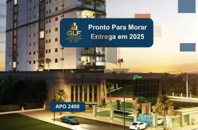 Apto pronto em porto belo, com 80m² área privativa, sendo 2 suítes, 2 vagas de garagem, área de lazer completa