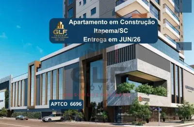 Apartamento de luxo em construção à venda na meia praia: 3 quartos, 3 suítes, 4 banheiros, 3 vagas de garagem, 152m². aproveite!