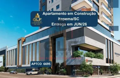 Apartamento de luxo em Construção na Meia Praia: 3 quartos, 3 suítes, 4 banheiros, 2 vagas de garagem, 150m². Venha conferir!