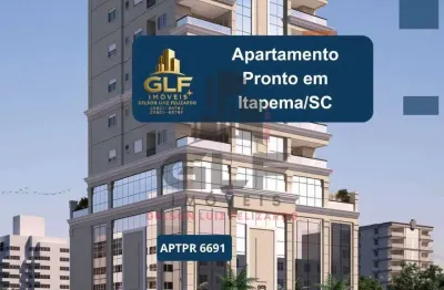 Oportunidade apartamento pronto de luxo em meia praia, itapema-sc: 3 quartos, 3 suítes, 1 banheiro, 2 vagas de garagem e 116,82m² de área!