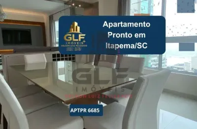 Venda de apartamento pronto de luxo na meia praia, itapema-sc: 4 quartos, 3 suítes, 4 banheiros, 3 vagas de garagem!