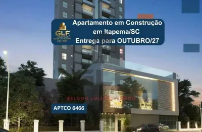 Apartamento de luxo em construção no coração de itapema-sc: 3 quartos, 3 suítes, 1 banheiro, 2 vagas de garagem, 132m² de área.