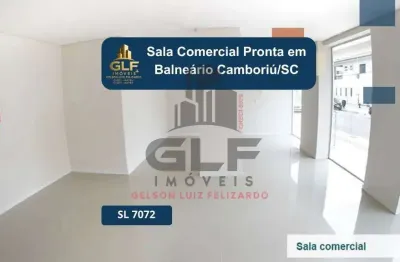 Sala comercial pronta em balneário camboriú com 1 vaga de garagem.