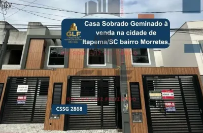 Casa sobrado novo em itapema/sc no sertão do trombudo, com 120m², 2 suítes e 1 vaga de garagem. 35m² de terraço