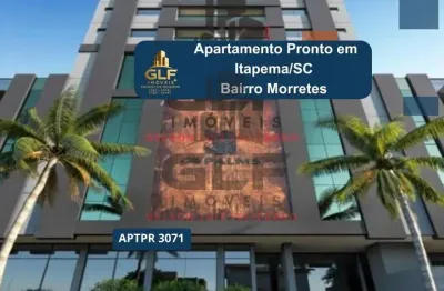 Apto pronto em itapema/sc bairro morretes com 65m² área privativa sendo 2 suítes, 1 vaga de garagem, área de lazer completa