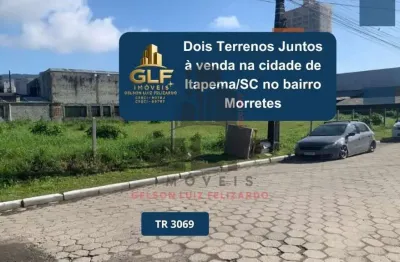 Dois terrenos juntos à venda na cidade de itapema/sc no bairro morretes, com metragem de 631,80m². oportunidade de investimento