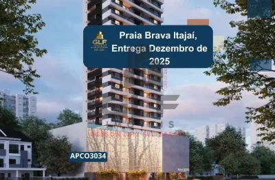 Apto pronto praia brava em itajaí, oportunidade, residencial com 3 elevadores, área de lazer completa, 4 apto por andar, mini quadra esportiva, spa .