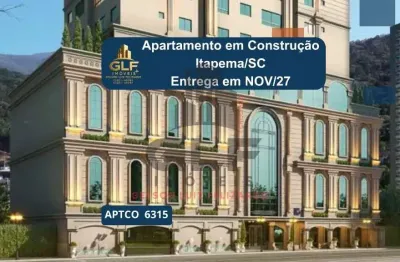 Apartamento em construção em itapema/sc, com 70m², 2 suítes e 1 vaga de garagem. bem localizado próximo à br-101. lazer completo.