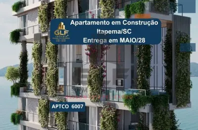 Apartamento em construção em itapema/sc no bairro meia praia, 4 dormitórios todos com suítes e 3 vagas de garagem, com lazer completo. bem loca