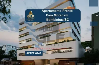 Apartamento pronto em bombinhas/sc com 41,12m² área privativa sendo área de lazer completa