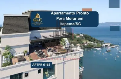 Apartamento pronto na cidade de itapema/sc no bairro canto da praia, 3 dormitórios e 1 vaga de garagem, com lazer. bem localizado. investir