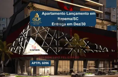 Apartamento lançamento na cidade de itapema/sc no bairro meia praia, 3 dormitórios e 1 vaga de garagem, com lazer completo. bem localizado. investir