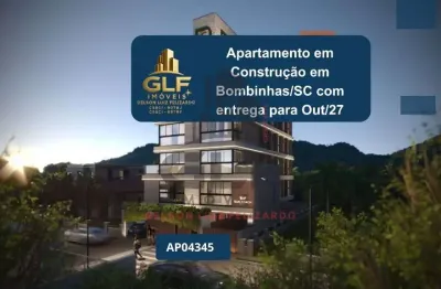 Apartamento em construção em bombinhas/sc com 81,45m² área privativa sendo 2 suítes, 1 caga de garagem