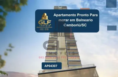 Apartamento pronto em balneário camboriú/sc com 164,33m² área privativa sendo 4suítes 3 vaga de garagem