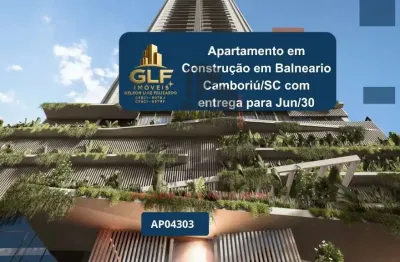 Apartamento em construção em balneário camboriú/sc com 179,65m² área privativa sendo 4 suítes, 2 vagas de garagem
