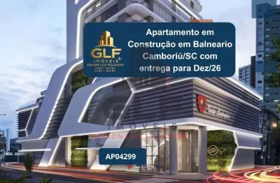Apartamento em construção em balneário camboriú/sc com 194,25m² de área privativa sendo 4 suítes, 3 vagas de garagem, área de lazer completa