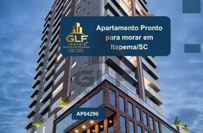 Apartamento em construção em itapema/sc com 70m² área privativa sendo 2 dormitórios e 1 suíte, área de lazer completa