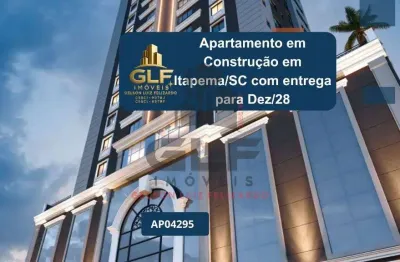 Apartamento em construção em itapema/sc com 69,72m² área privativa sendo 2 suítes, 1vaga de garagem, lazer completo
