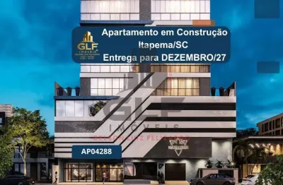 Apartamento em construção em itapema/sc com 107m² área privativa sendo, 3 suítes 2 vaga de garagem, lazer completo