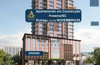 Apartamento em construção em itapema/sc com 40,90m² área privativa sendo 1 dormitório, 1  vaga de garagem