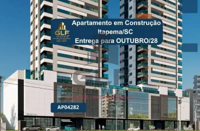 Apartamento em construção em itapema/sc com 130,80m² área privativa sendo 3 suítes, 2 vagas de garagem, lazer completa
