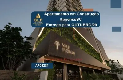 Apartamento em construção em itapema/sc com 69,38m² área privativa sendo 2 suítes, 1 vaga de garagem, lazer completo