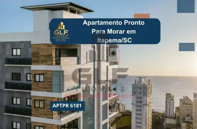 Apartamento em construção em itapema/sc no bairro meia praia, 3 dormitórios e 2 vaga de garagem, com lazer completo. bem localizado. investir
