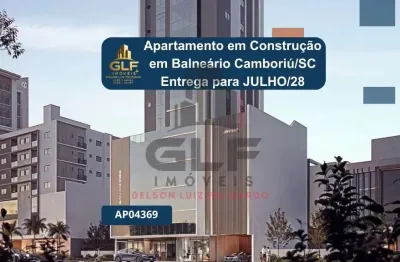 Apartamento em construção em balneário camboriú/sc com 120,49m² área privativa sendo 3 suítes, 2 avgas de garagem