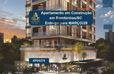 Apartamento em construção em bombinhas/sc com 84,00m² área privativa sendo 2 suítes, 2 vaga de garagem