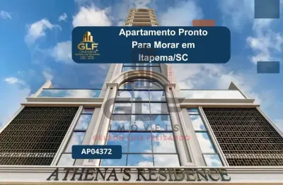 Apartamento pronto em itapema/sc com 68,00m² área privativa sendo 2 dormitórios e 1 suíte, 1 vaga de garagem