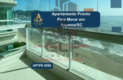 Apartamento pronto para morar em itapema/sc bairro meia praia, com 169m² área privativa sendo 4 suítes, 3 vagas de garagem, área de lazer completa