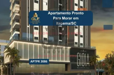Apartamento pronto para morar em itapema/sc com 92m² área privativa sendo 2 suítes, 2 vagas de garagem, área de lazer completa