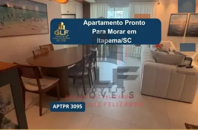 Apartamento de alto padrão na cidade de itapema/sc, no bairro meia praia, com 4 suítes sendo 01 máster com hidromassagem e 3 vagas de garagem.
