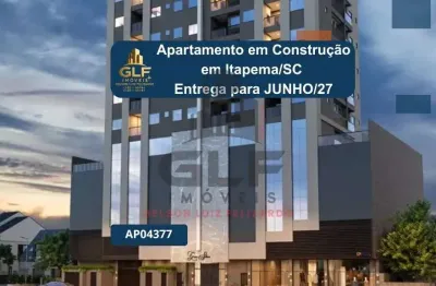 Apartamento em construção em itapema/sc 65,50m² área privativa sendo 2 dormitórios 1 suíte, 1 vaga de garagem