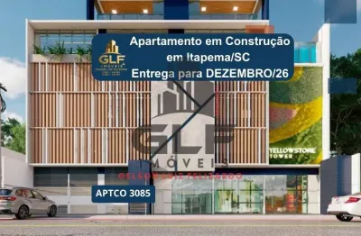 Apartamento em construção com 111,56m² no ed,yellowstone, apartamento conta com 3 suites, 2 vagas de garagem e área de lazer completa