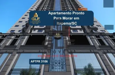 Apartamento pronto para morar em itapema/sc com 70m² área privativa sendo 2 suítes, 2 vagas de garagem, área de lazer completa