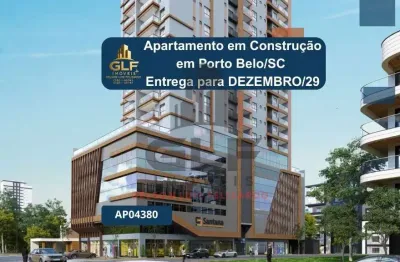 Apartamento em construção em porto belo/sc com 82,21m² área privativa sendo, 2 suítes, 2 vagas  de garagem, área de lazer completa