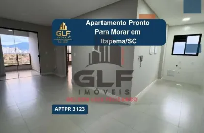 Apartamento pronto m itapema/sc com 60m² de área privativa sendo 2 dormitórios e 1 suíte, 1 vaga de garage, lazer completo