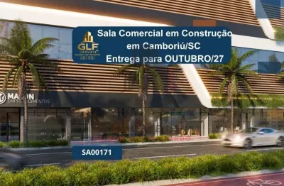 Sala comercial a venda em camboriú/sc com 60,79m² área privativa sendo 1 vaga de garagem bem localizada