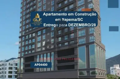 Apartamento em construção em itapema/sc bairro morretes com 69,72m² área privativa sendo 2 dormitórios ne 1suíte, 1 vaga de garagem, com área de lazer