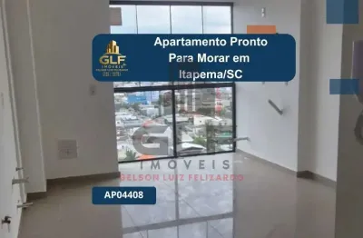 Apartamento pronto para morar em itapema/sc com 2 dormitórios sendo 1 vaga de garagem, área de lazer completa