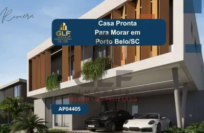 Casa pronta em porto belo/sc com 254,70m² área privativa sendo 4 suítes 2 vaga de garagem, casa bem localizada