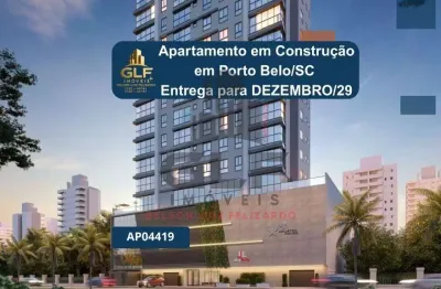 Apartamento em construção em porto belo/sc com 130,47m² área privativa sendo 3 suítes, 2 vagas de garagem, área de lazer completa