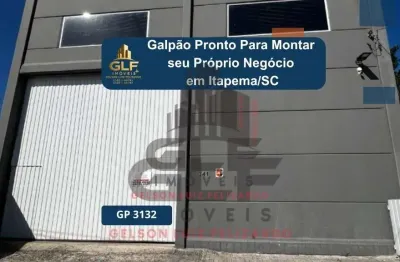 Galpão pronto em itapema/sc bairro morretes com 297m² área privativa, pronto para gerar seu  comercio