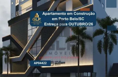Apartamento em construção em porto belo/sc com 80,38m² área privativa sendo 2 suítes ,2 vagas de garagem lazer completo