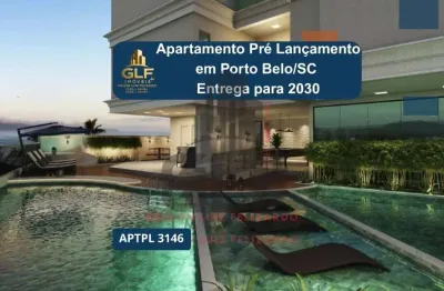 Apartamento de luxo à venda em Porto Belo/SC, com 142m² de área privativa, oferecendo 3 suítes amplas, 2 vagas de garagem