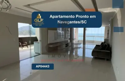 Apartamento pronto em navegantes/sc com 244m² área privativa sendo 3 suítes, 2 vagas de garagem